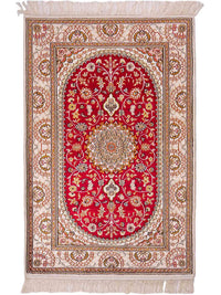 Kinesisk silke Tæppe 122x81cm - Orientalsk tæppe – product image