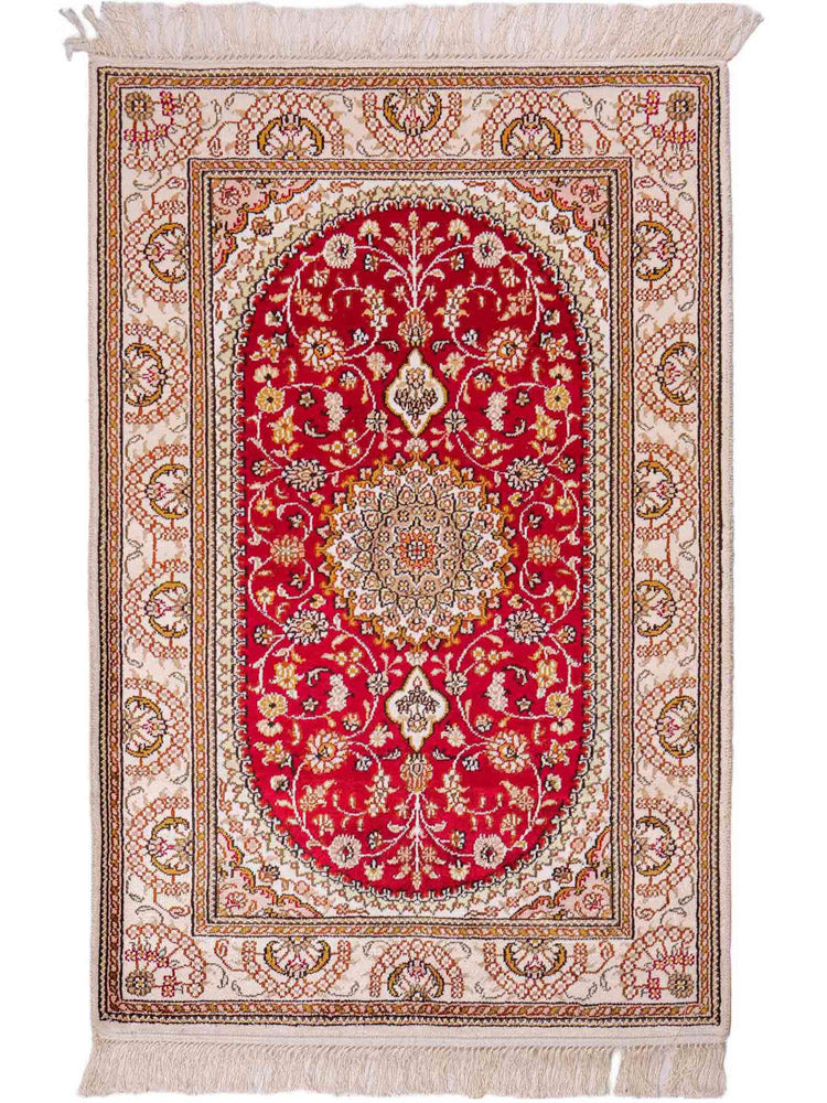Kinesisk silke Tæppe 122x81cm - Orientalsk tæppe