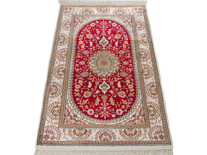 Kinesisk silke Tæppe 122x81cm - Orientalsk tæppe
