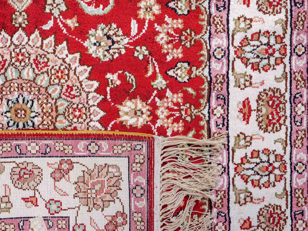 Silketæppe - China Silk - 119 x 76 cm - rød