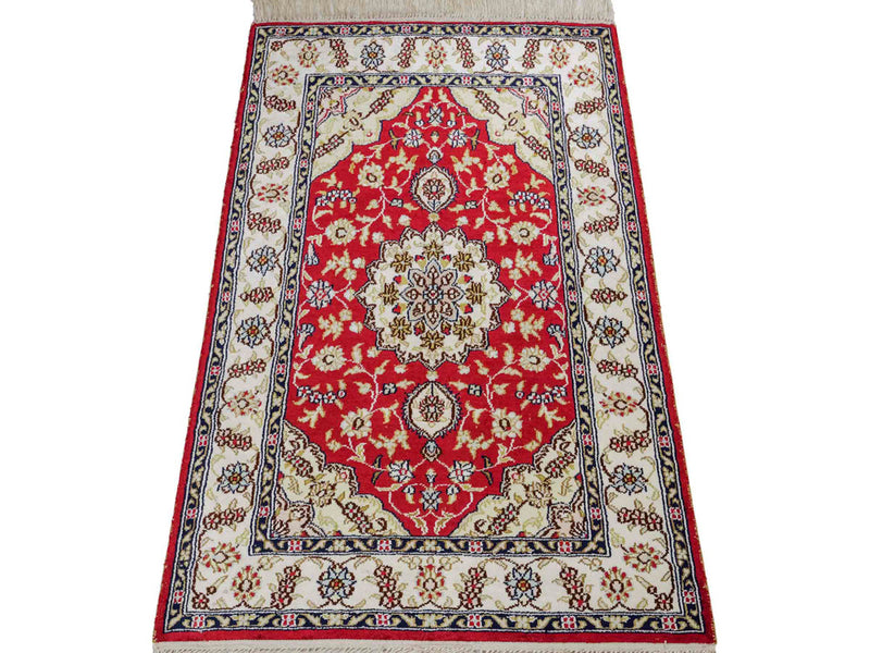Kinesisk silke Tæppe 89x60cm - Orientalsk tæppe