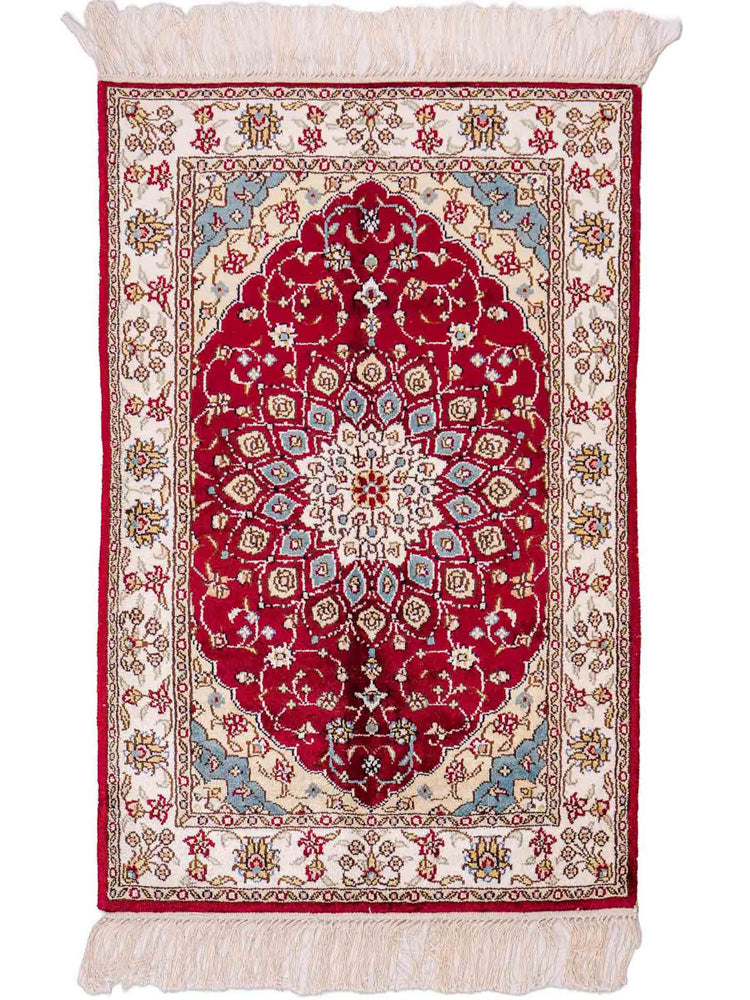 Kinesisk silke Tæppe 87x56cm - Orientalsk tæppe