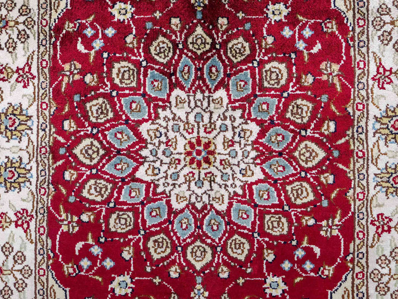 Kinesisk silke Tæppe 87x56cm - Orientalsk tæppe