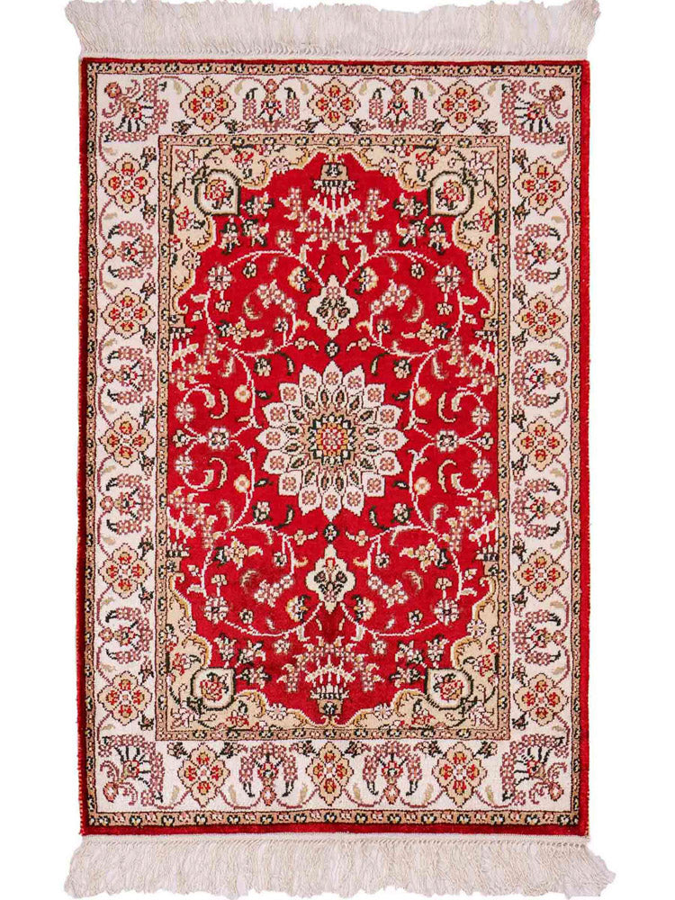 Kinesisk silke Tæppe 91x62cm - Orientalsk tæppe