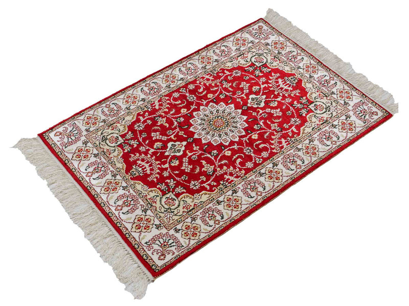 Kinesisk silke Tæppe 91x62cm - Orientalsk tæppe