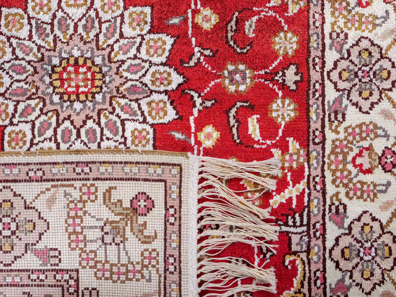 Kinesisk silke Tæppe 92x60cm - Orientalsk tæppe