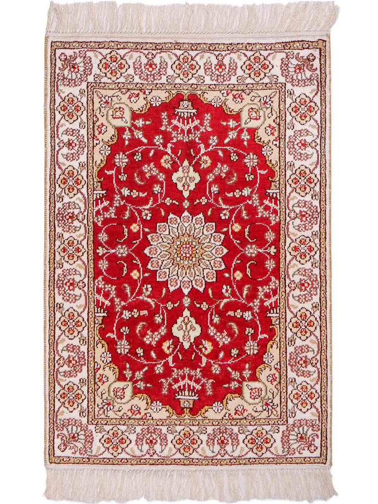 Kinesisk silke Tæppe 90x62cm - Orientalsk tæppe