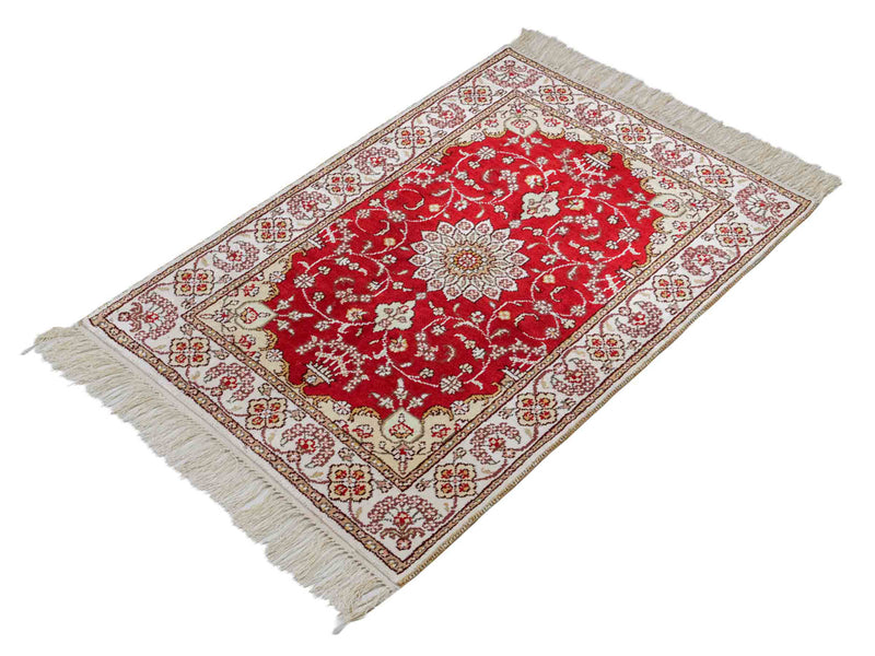 Kinesisk silke Tæppe 90x62cm - Orientalsk tæppe