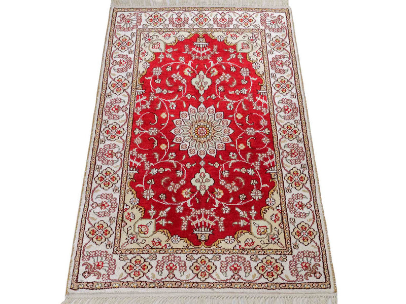 Kinesisk silke Tæppe 90x62cm - Orientalsk tæppe