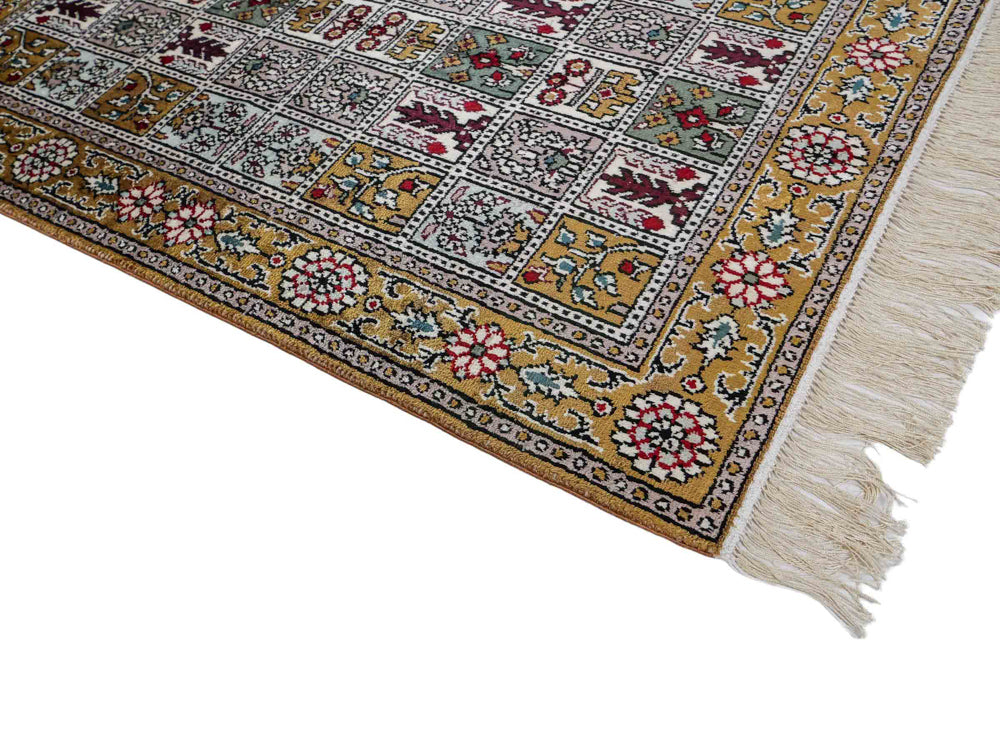 Kinesisk silke Tæppe 93x63cm - Orientalsk tæppe