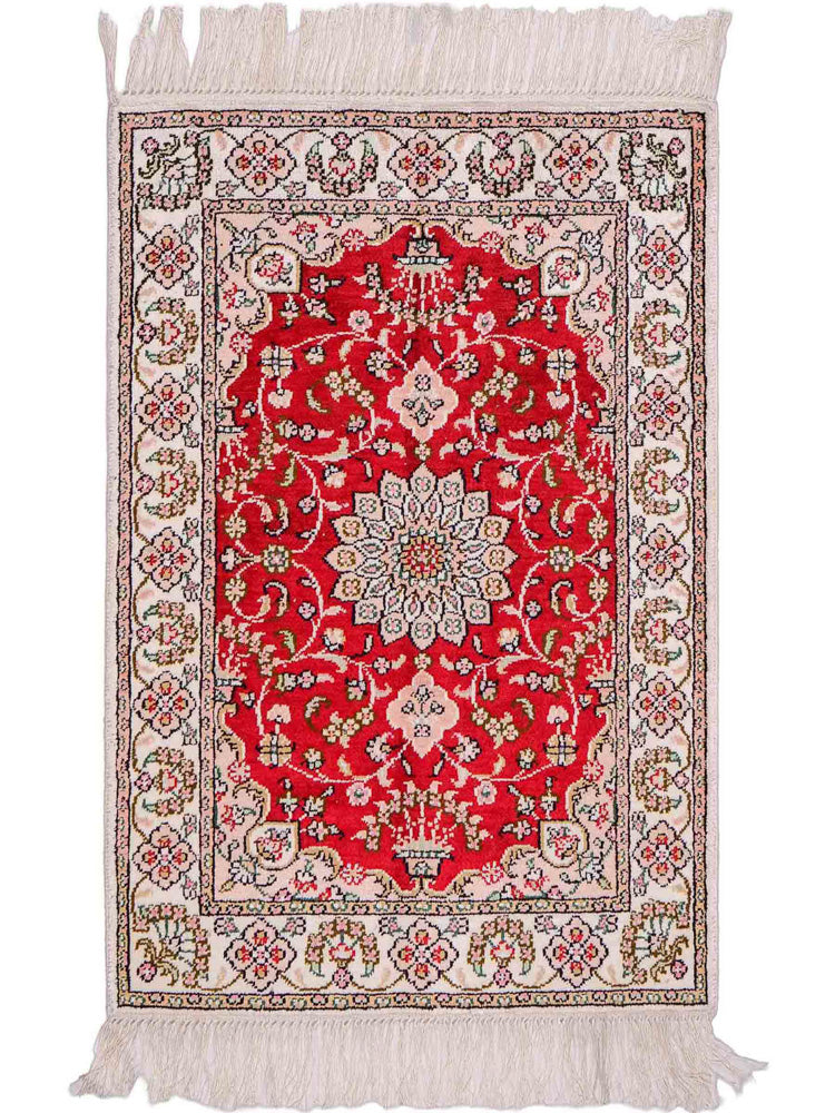 Kinesisk silke Tæppe 89x62cm - Orientalsk tæppe