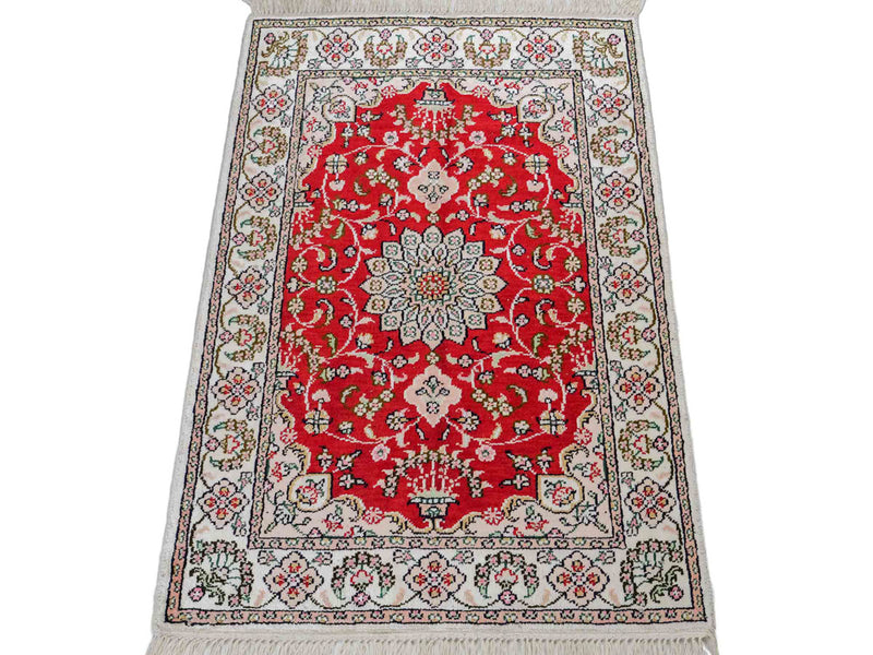 Kinesisk silke Tæppe 89x62cm - Orientalsk tæppe
