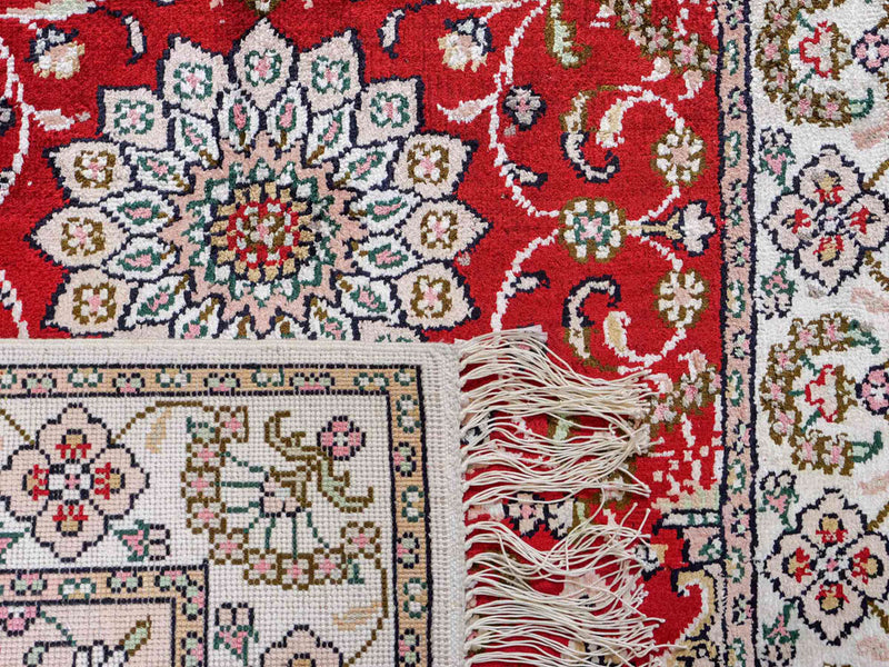 Kinesisk silke Tæppe 89x62cm - Orientalsk tæppe