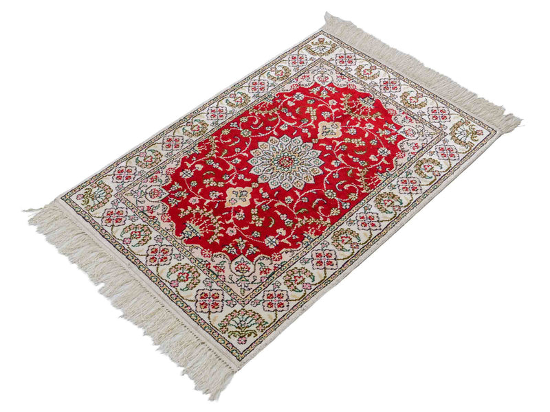 Kinesisk silke Tæppe 89x62cm - Orientalsk tæppe
