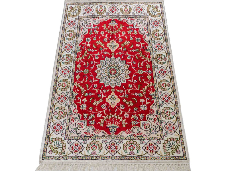 Kinesisk silke Tæppe 89x62cm - Orientalsk tæppe