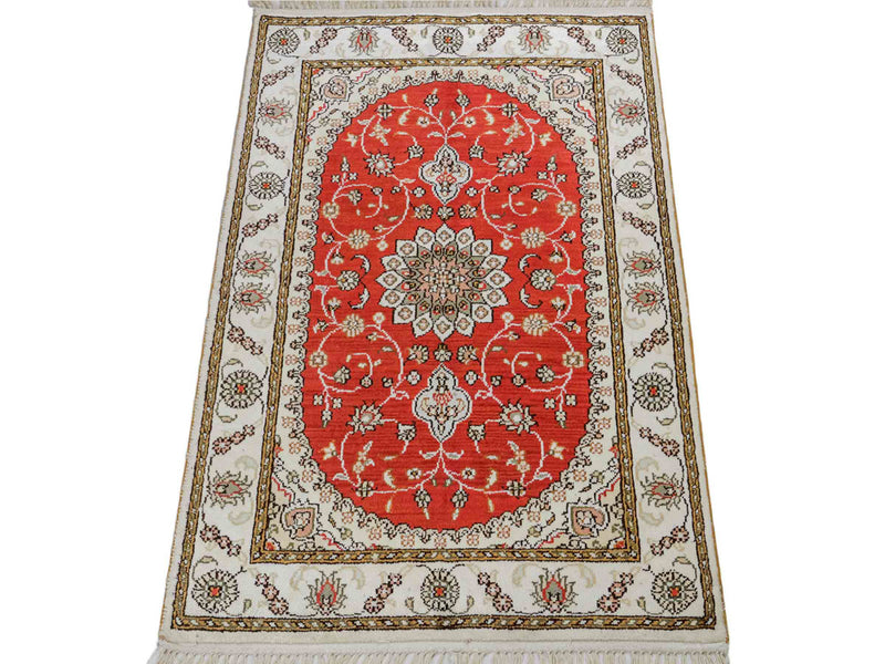 Kinesisk silke Tæppe 93x61cm - Orientalsk tæppe