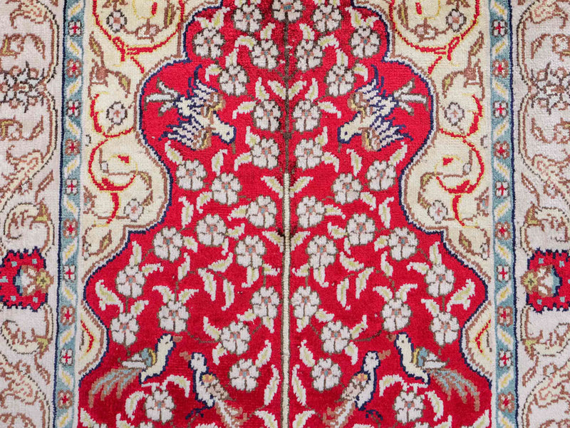 Kinesisk silke Tæppe 87x58cm - Orientalsk tæppe