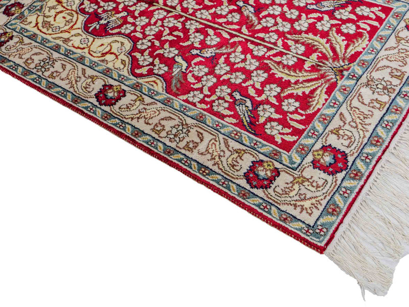 Kinesisk silke Tæppe 87x58cm - Orientalsk tæppe