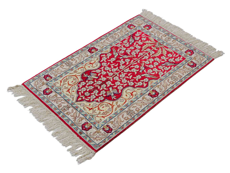 Kinesisk silke Tæppe 87x58cm - Orientalsk tæppe