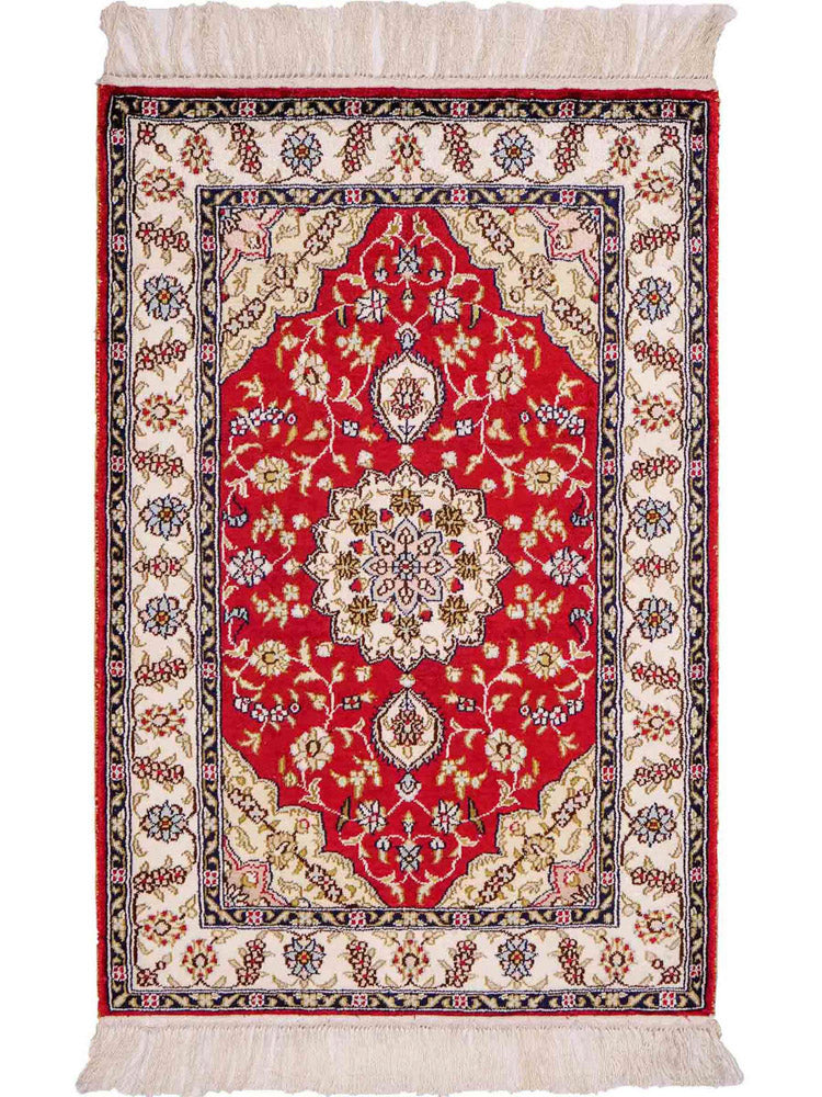 Kinesisk silke Tæppe 92x60cm - Orientalsk tæppe