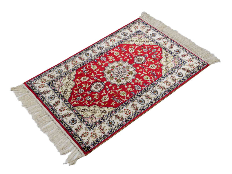 Kinesisk silke Tæppe 92x60cm - Orientalsk tæppe