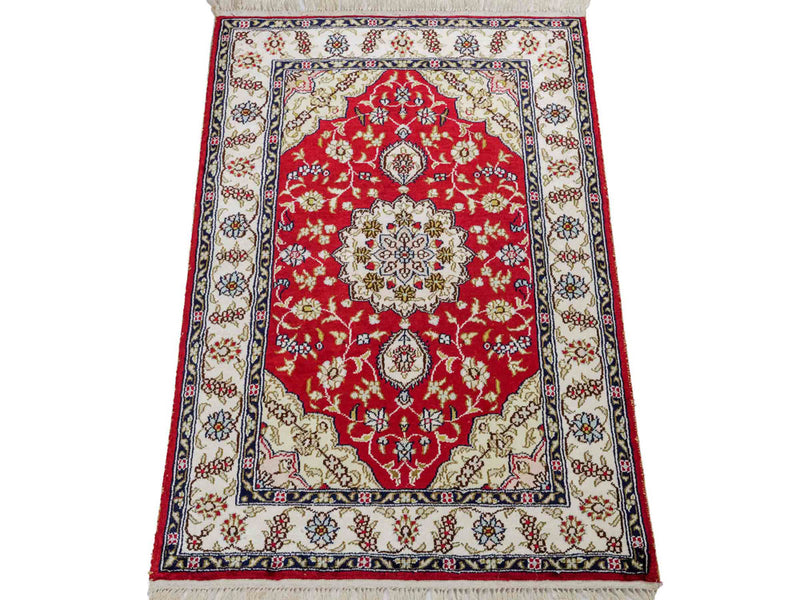 Kinesisk silke Tæppe 92x60cm - Orientalsk tæppe