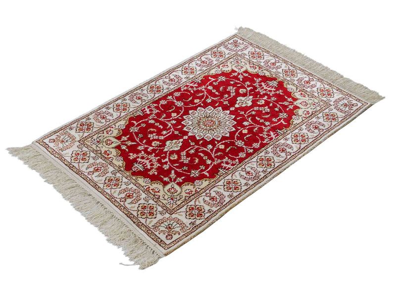 Kinesisk silke Tæppe 89x62cm - Orientalsk tæppe