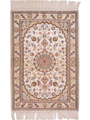 Silketæppe - China Silk - 93 x 63 cm - beige