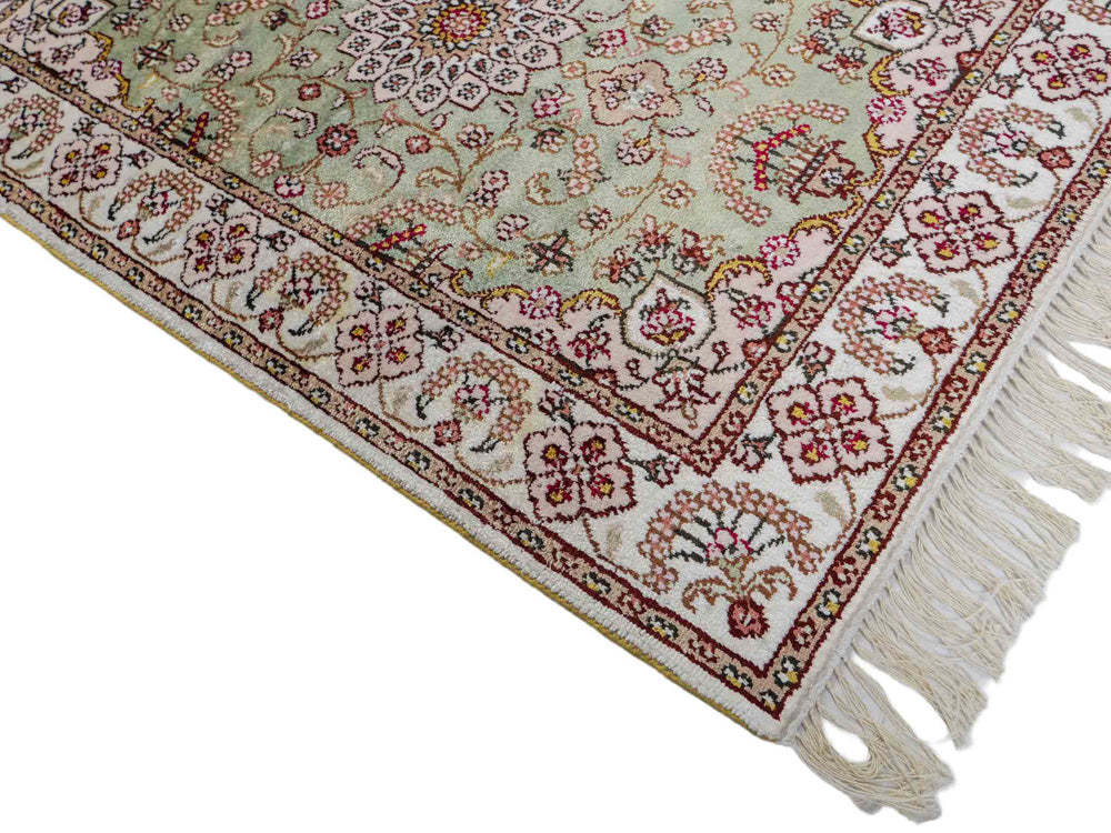 Kinesisk silke Tæppe 92x63cm - Orientalsk tæppe