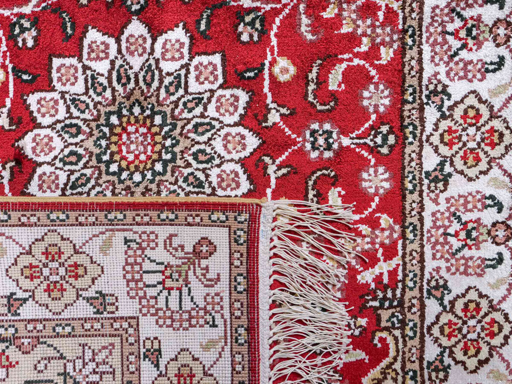 Silketæppe - China Silk - 91 x 62 cm - rød