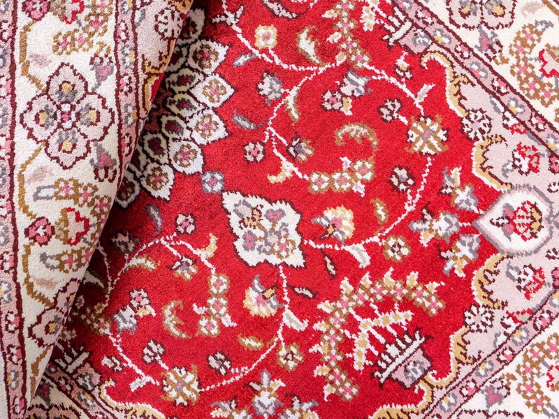 Silketæppe - China Silk - 91 x 60 cm - rød