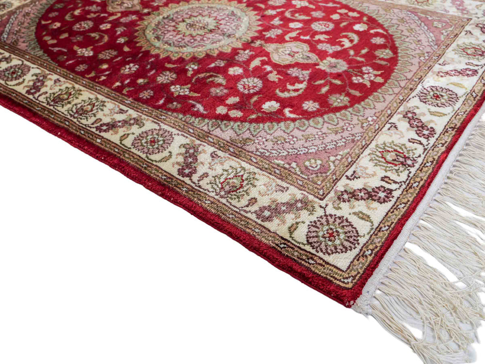 Kinesisk silke Tæppe 90x59cm - Orientalsk tæppe