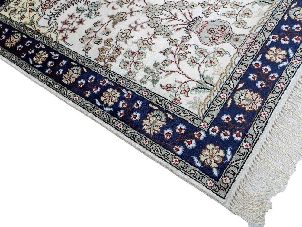 Kinesisk silke Tæppe 90x62cm - Orientalsk tæppe