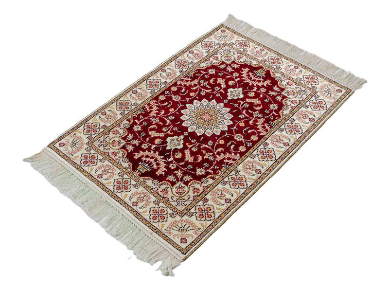 Seidenteppich - China Seide - 90 x 63 cm - dunkelblau