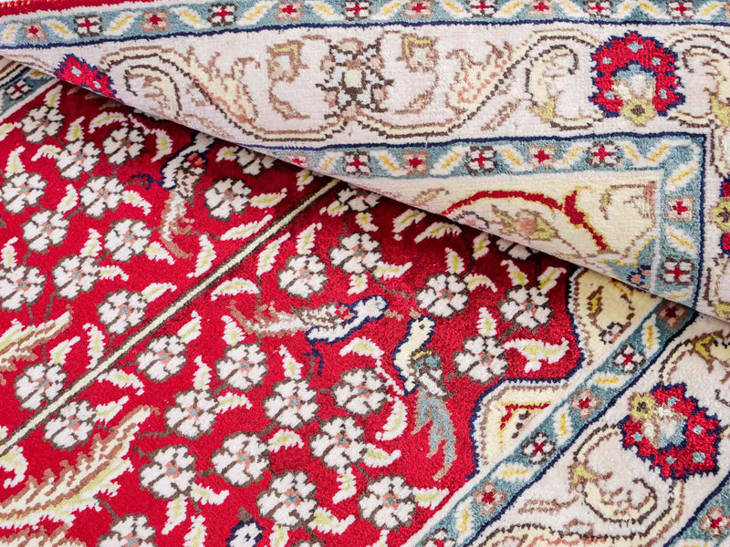 Silketæppe - China Silk - 86 x 58 cm - lysrød