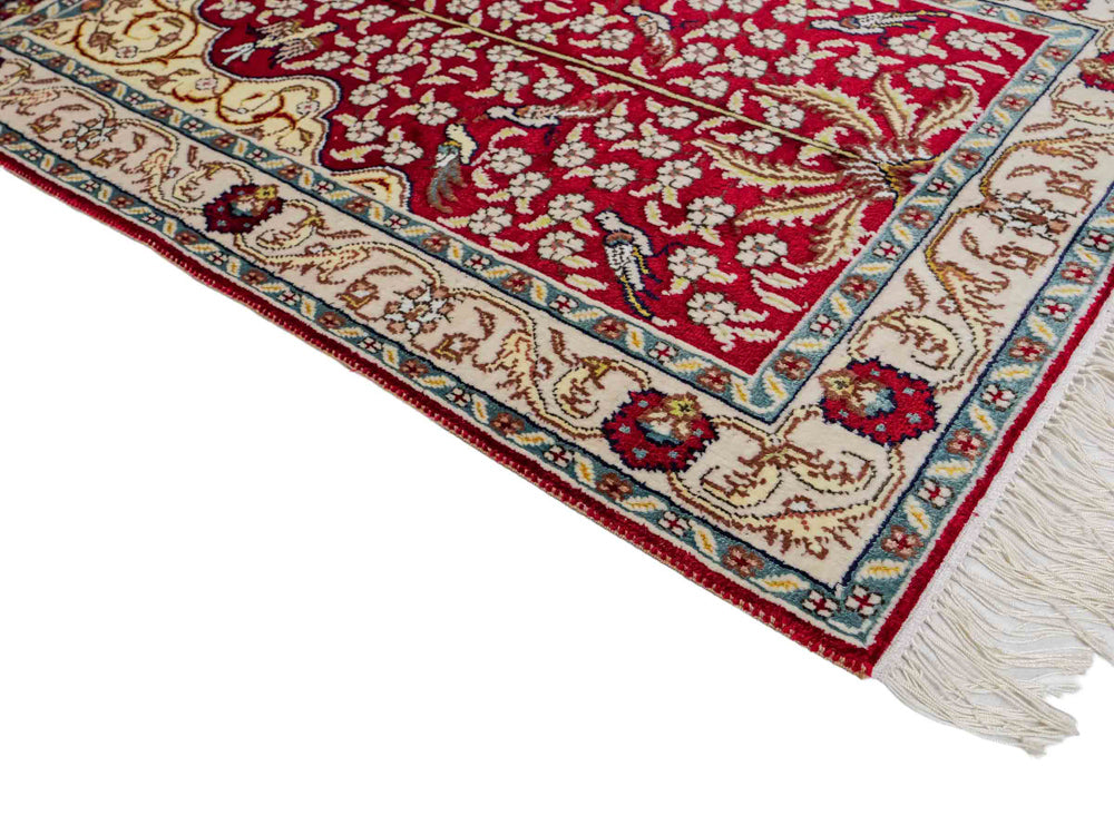 Kinesisk silke Tæppe 89x58cm - Orientalsk tæppe