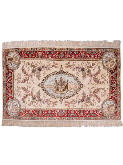 Kinesisk silke Tæppe 95x153cm - Orientalsk tæppe