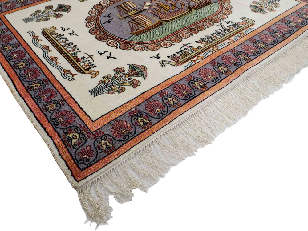 Kinesisk silke Tæppe 123x91cm - Orientalsk tæppe