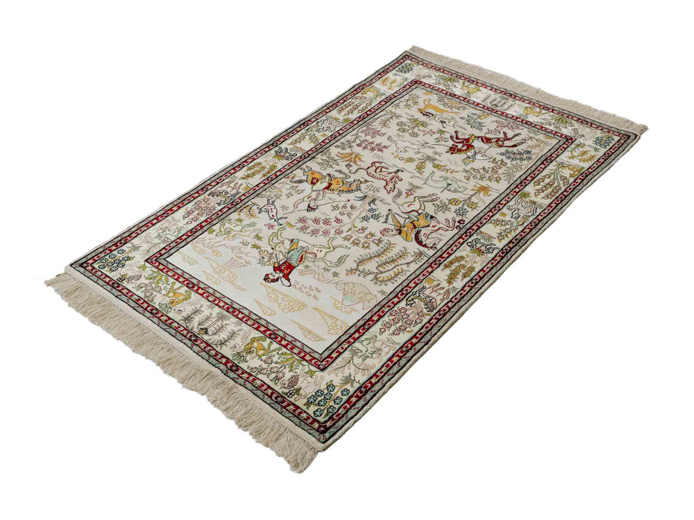 Seidenteppich - China Seide - 150 x 88 cm - beige