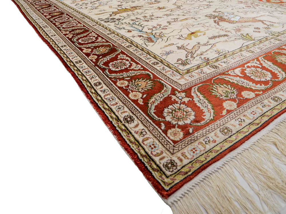 Kinesisk silke Tæppe 178x123cm - Orientalsk tæppe