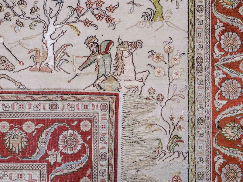 Seidenteppich - China Seide - 178 x 123 cm - beige