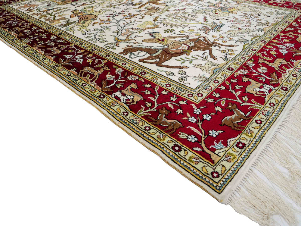 Kinesisk silke Tæppe 180x123cm - Orientalsk tæppe
