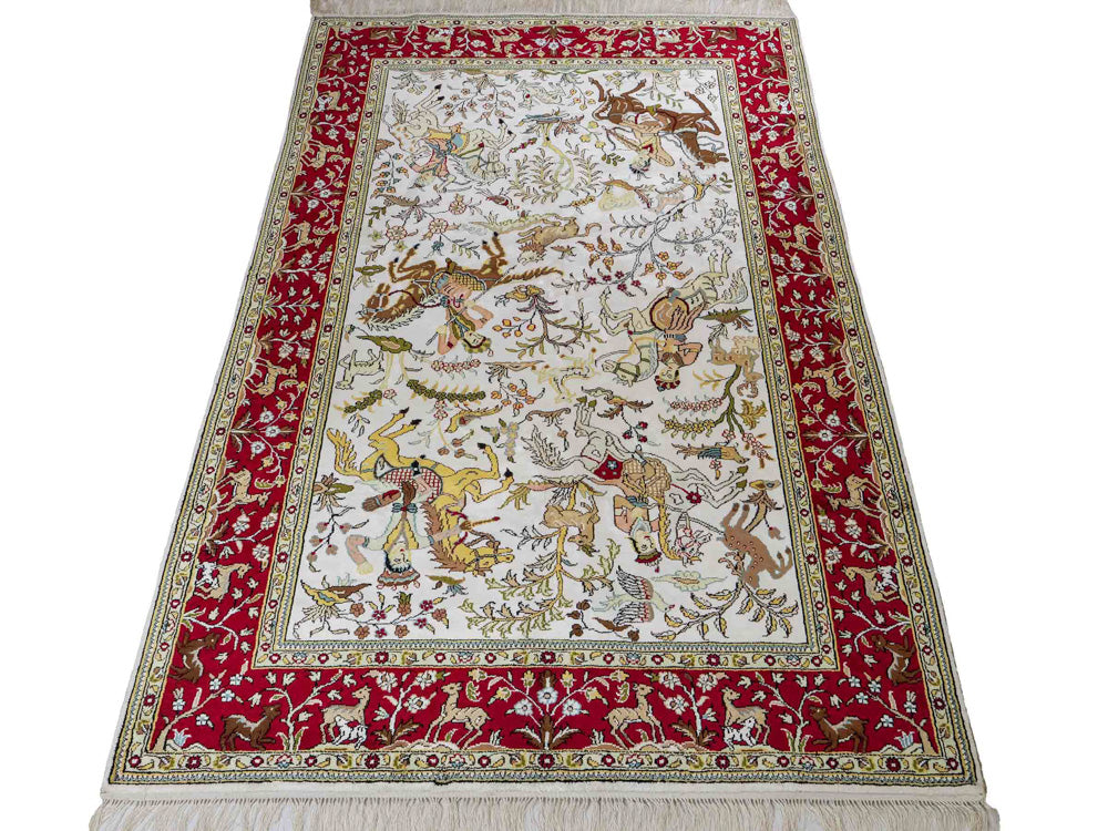 Seidenteppich - China Seide - 180 x 123 cm - beige