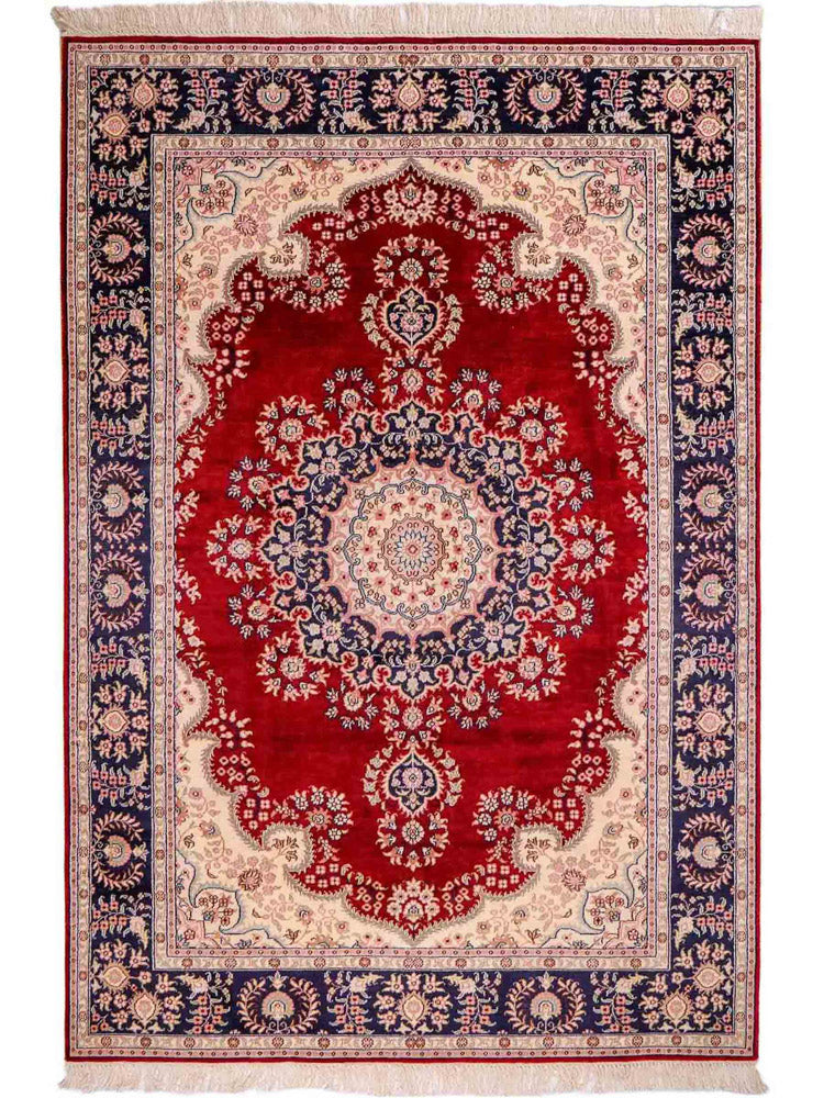 Kinesisk silke Tæppe 186x121cm - Orientalsk tæppe
