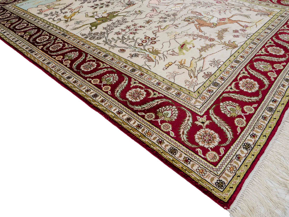 Kinesisk silke Tæppe 183x125cm - Orientalsk tæppe