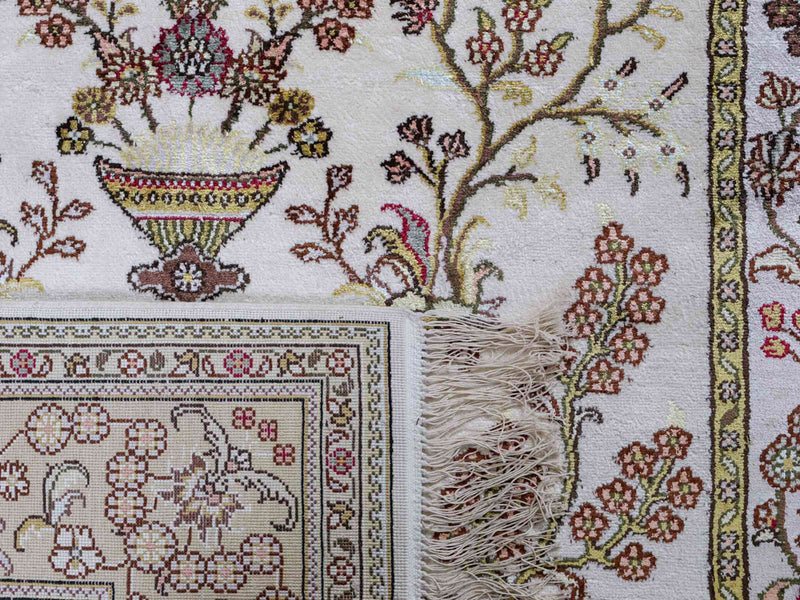 Kinesisk silke Tæppe 179x124cm - Orientalsk tæppe