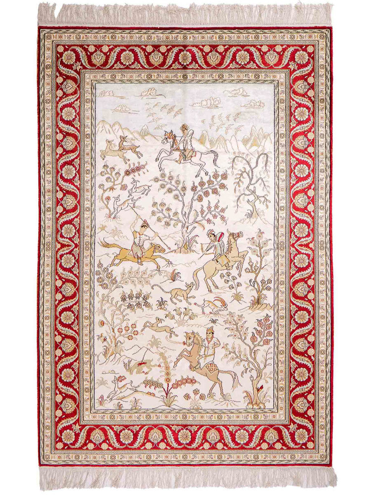 Seidenteppich - China Seide - 183 x 124 cm - beige