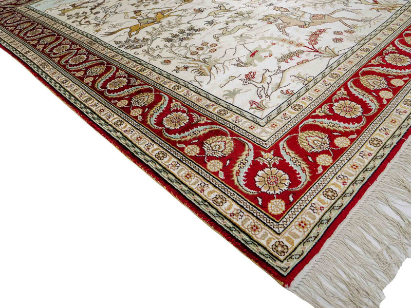 Seidenteppich - China Seide - 183 x 124 cm - beige