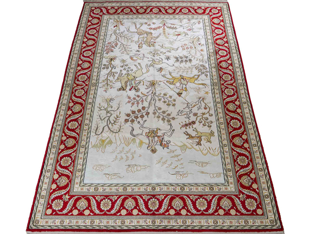 Seidenteppich - China Seide - 183 x 124 cm - beige