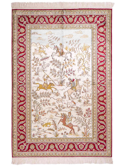 Kinesisk silke Tæppe 123x180cm - Orientalsk tæppe